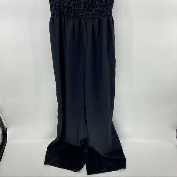 Band of the Free Black Velvet Bustier Wide Leg Jumpsuit Size Small - Picture 4 of 7